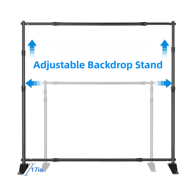 Adjustable Heavy Duty Backdrop Stand Kit Background Banner Stand PR16