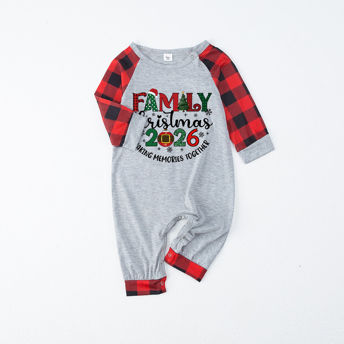 Christmas Pajamas Family Christmas 2026 Plaid Letter Print Matching Family Photo Outfit Christmas Sleepwear CHP-106