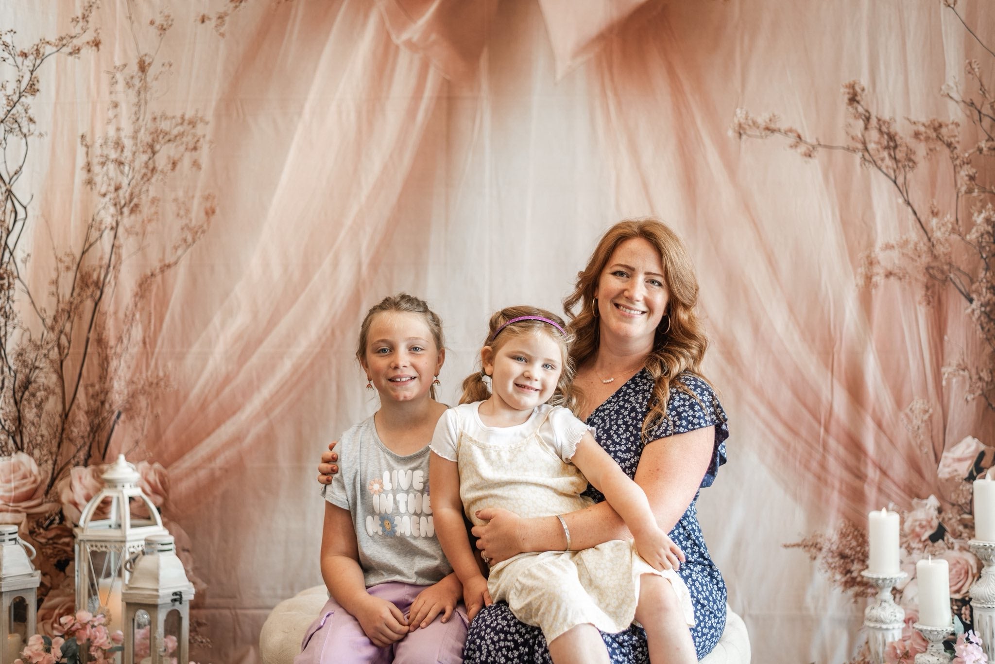 Happy Mother's Day Backdrop Dreamy Floral Silk Bow Backdrop GQ2-119
