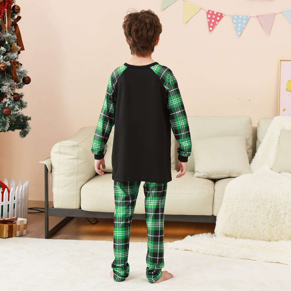 Christmas Sleepwear Naughty Santa Print Christmas Photo Session Outfits CHP-83