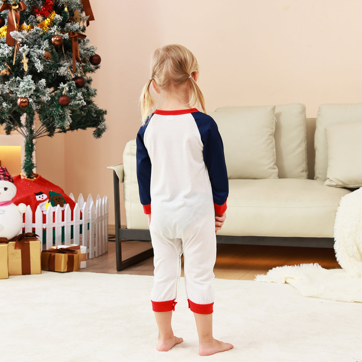 Matching Christmas PJs Navy Tree Fair Isle Print Dad and Kids Christmas Pajamas CHP-88