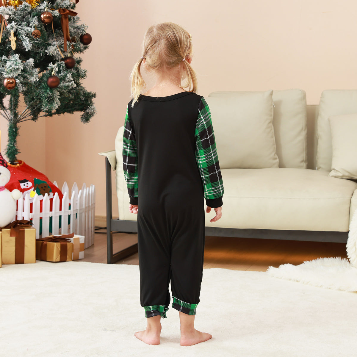 Christmas Sleepwear Naughty Santa Print Christmas Photo Session Outfits CHP-83