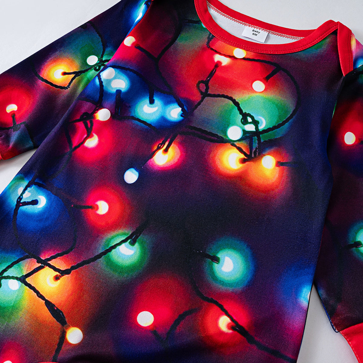 Christmas Card Photo Outfits Sparkling Tree Lights Print Christmas Photo Session Outfits CHP-93