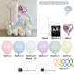 Macaroon 32" White Birthday Numbers Rainbow Balloon Set BA35