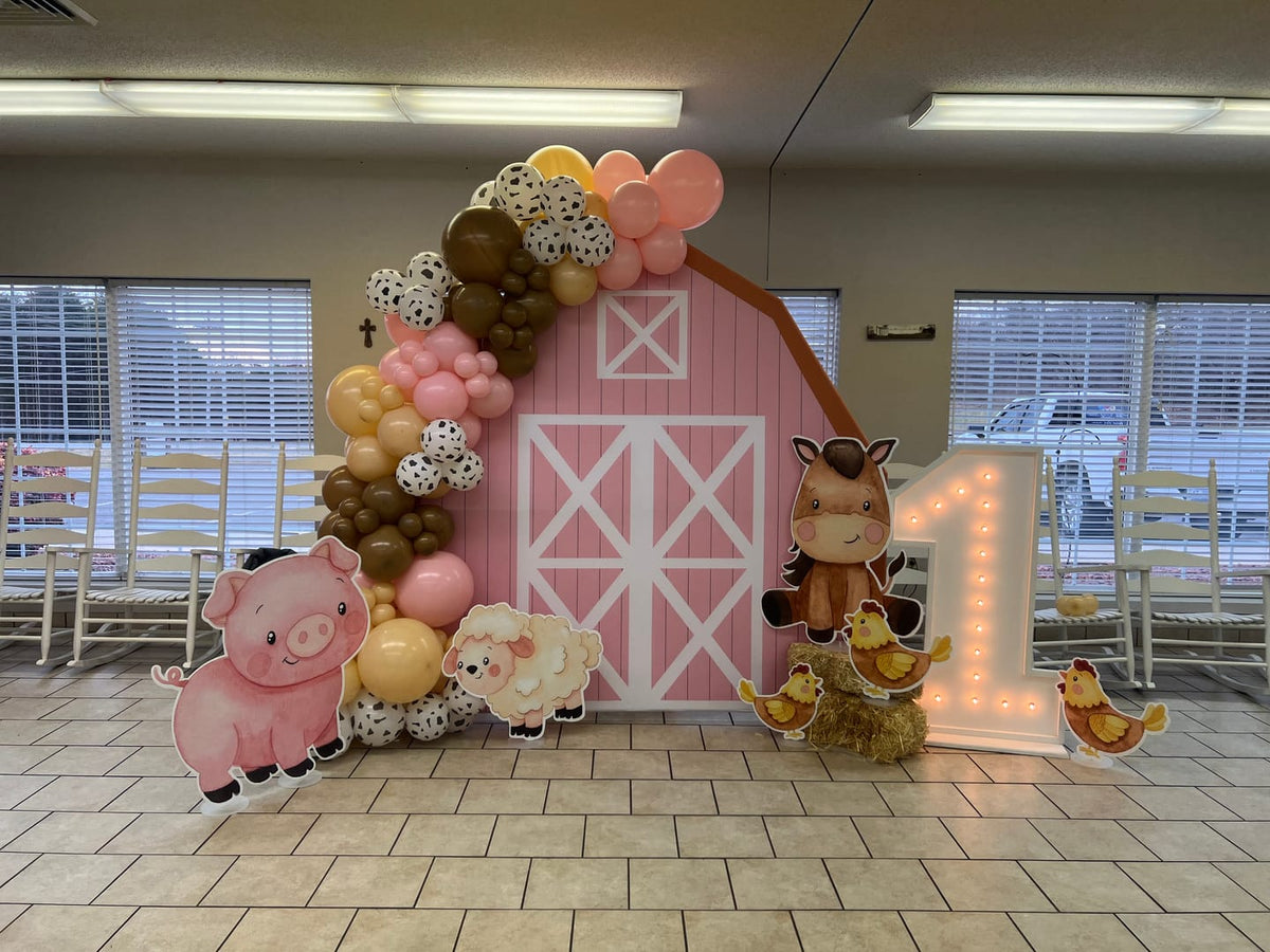 Custom 7x7FT Barn Arch Backdrop Theme Party Decor