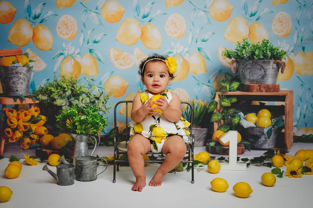 Lemon Plants Decoration Photography Backdrop M-34
