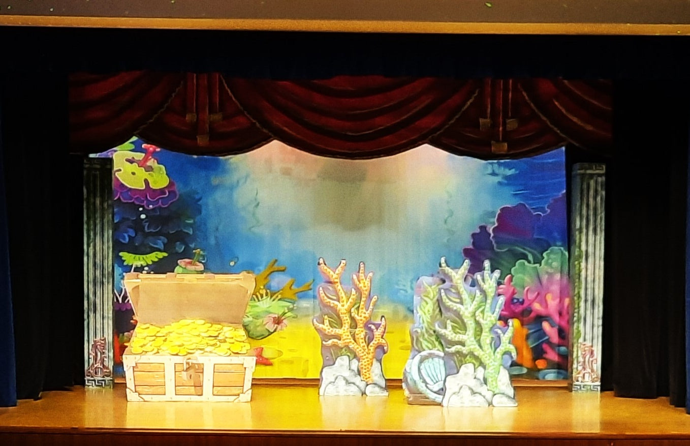 Undersea Plants Castle Photography Backdrop M-92
