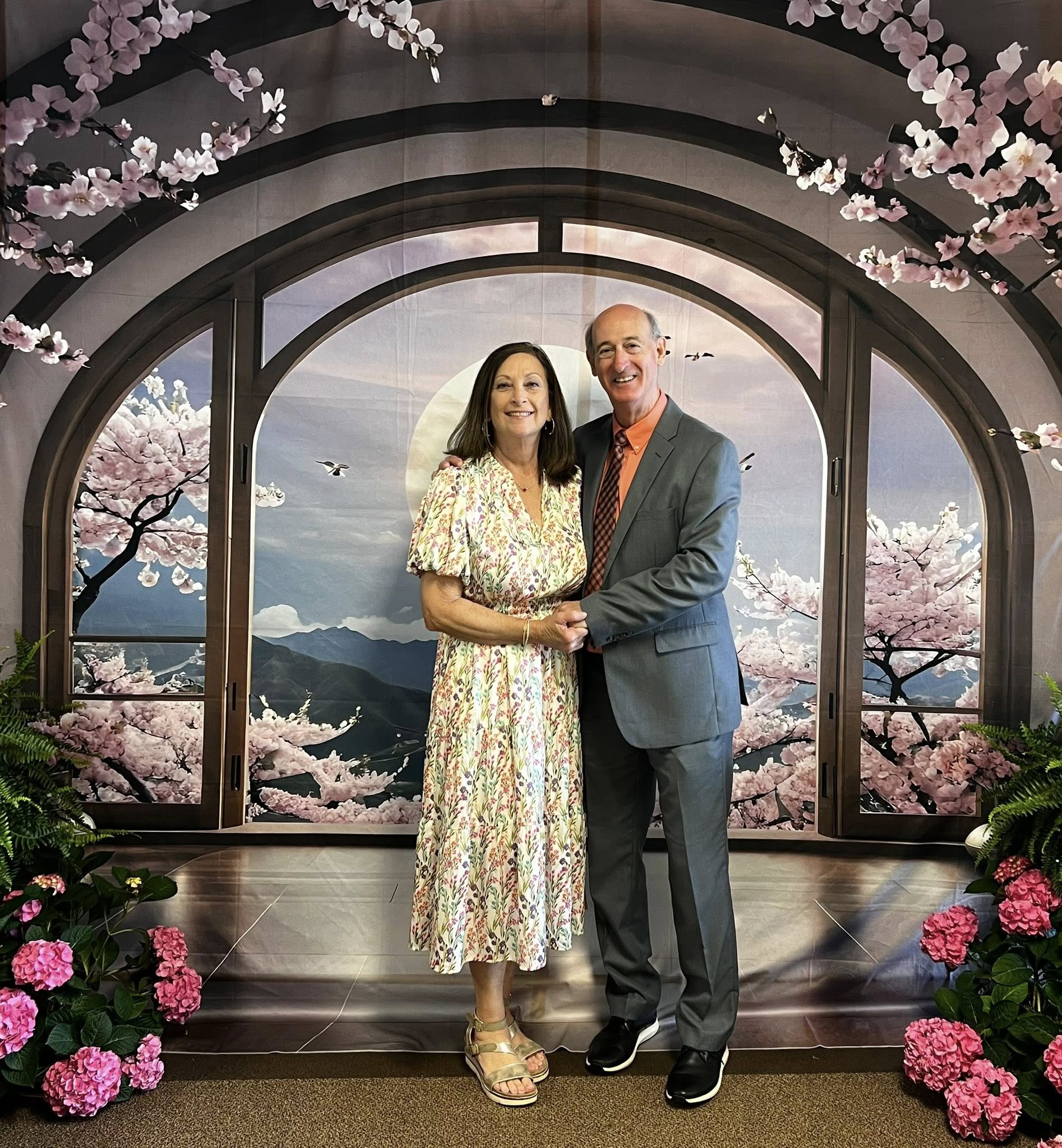 Easter Backdrop Cross Blossom Framed Window Backdrop BRP11-322