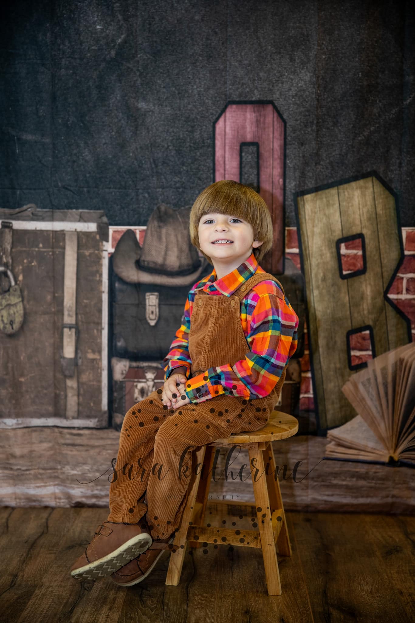 Alphabet Suitcase Blackboard School Backdrop M5-115
