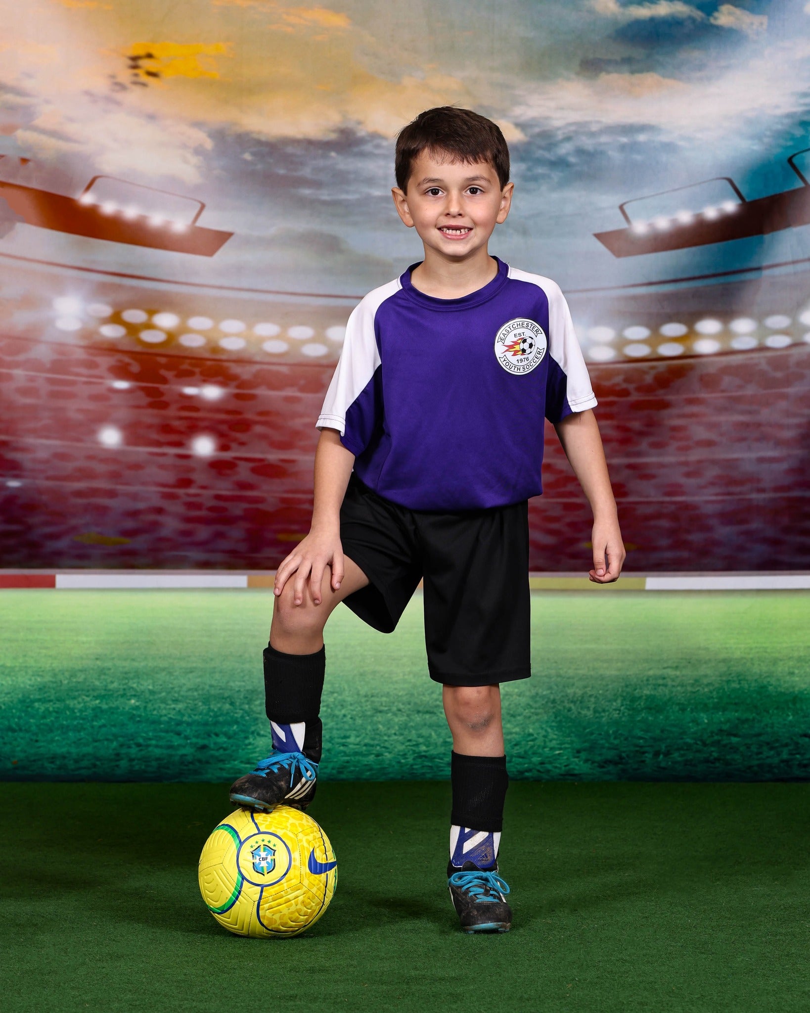 Night Soccer Field Spotlights s Sports Photo  Booth Backdrop M063