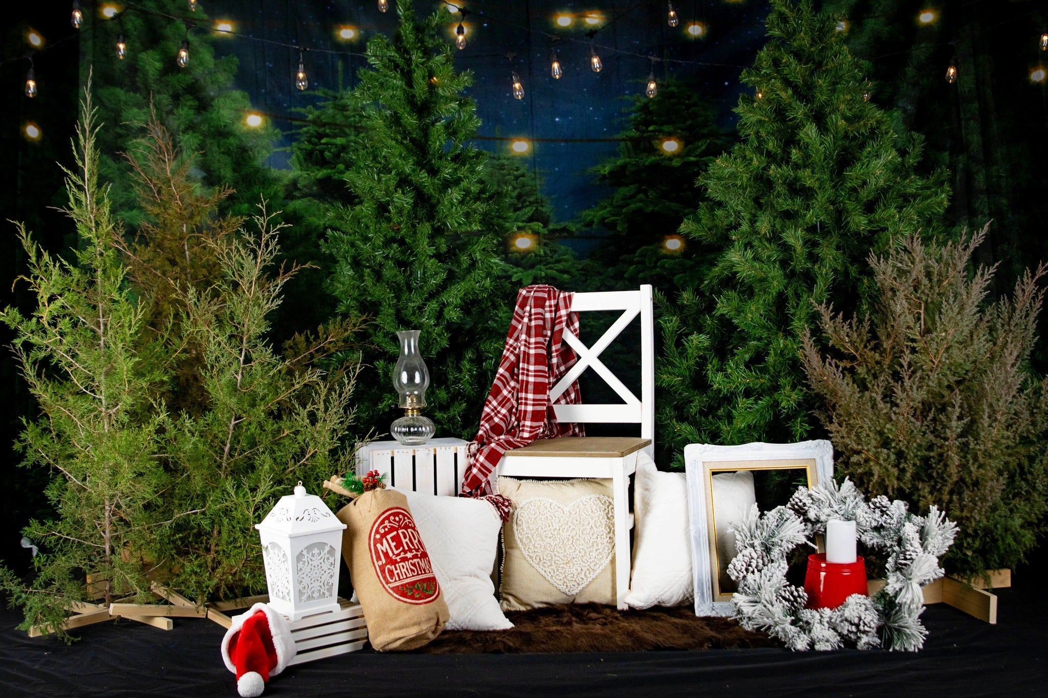 Christmas Tree Farm Eve Photo Backdrop D832