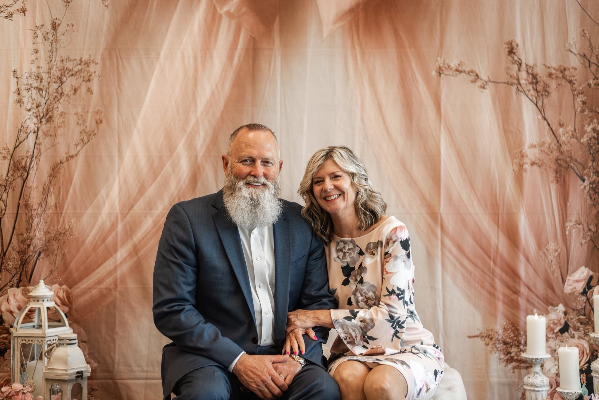 Happy Mother's Day Backdrop Dreamy Floral Silk Bow Backdrop GQ2-119