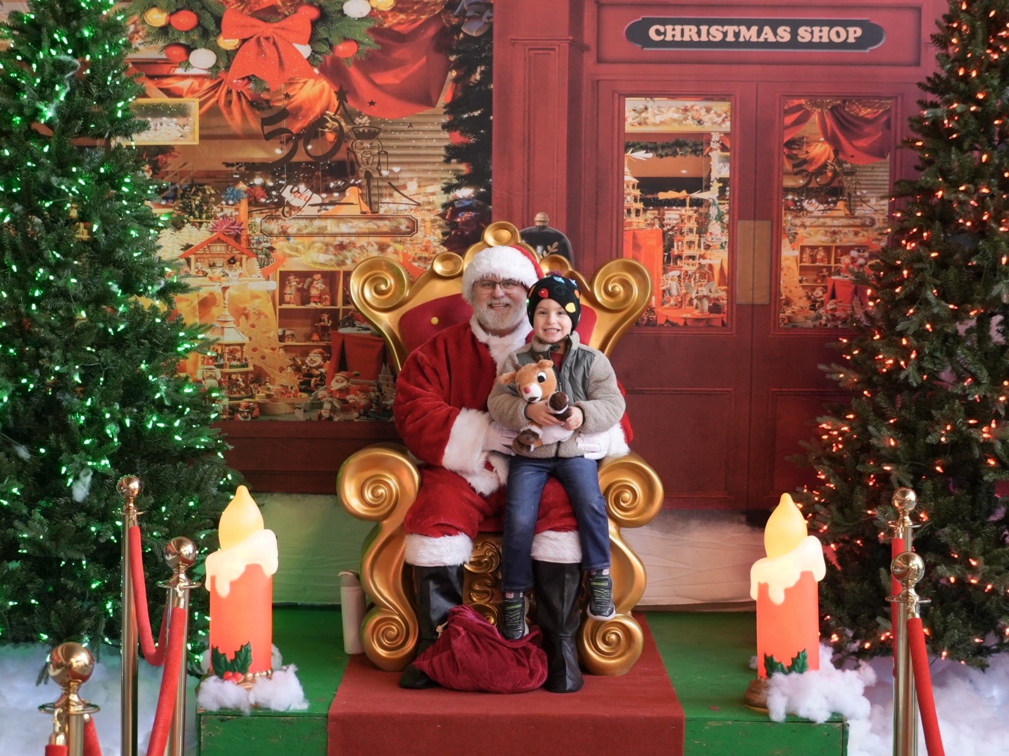 Christmas Shop Nutcracker Red Backdrop for Photography D849