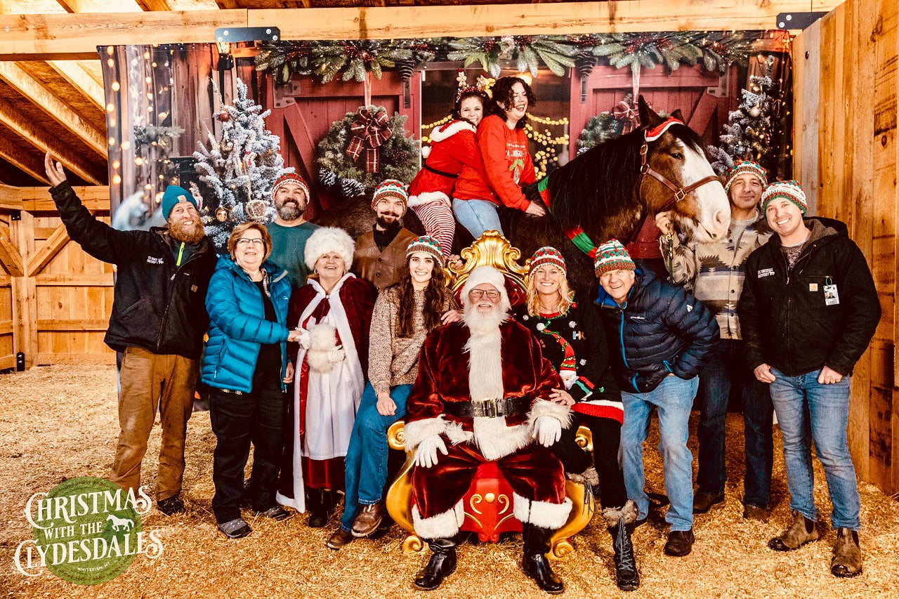 Christmas Red Barn Entrance Backdrop BRP7-224