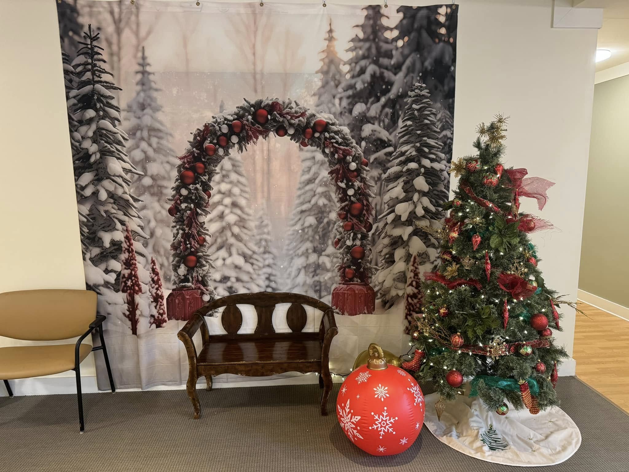 Holiday Wonderland Pathway with Snowy Arch Backdrop BRP8-127