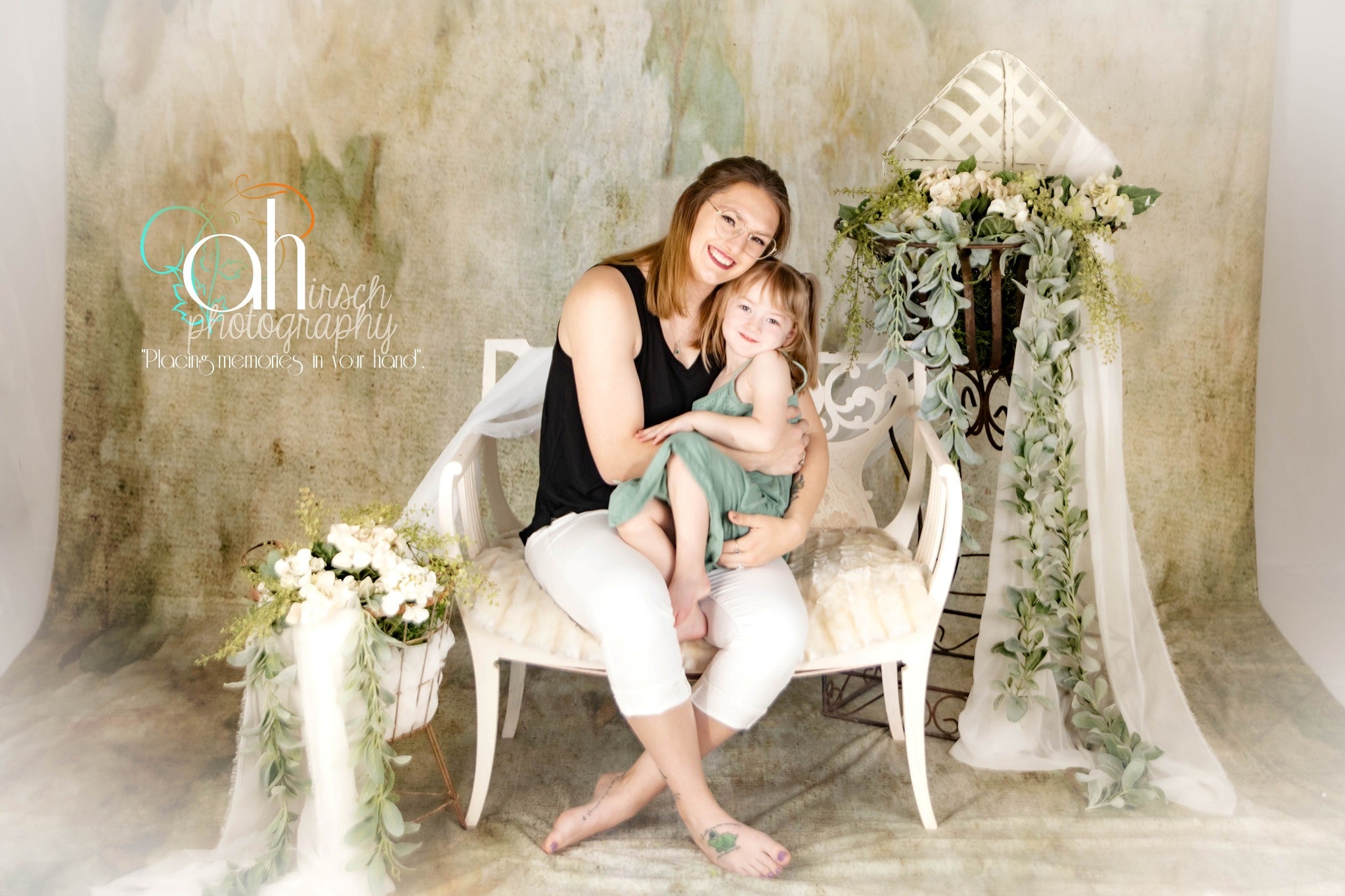 Vintage Grunge Soft Flowers Backdrop for Photography GA-65