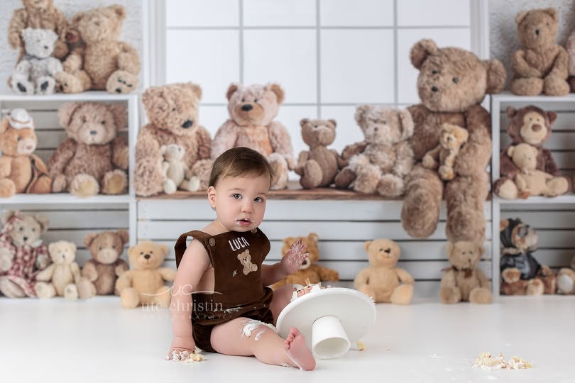 Kids Photo Backdrop Window Bench Teddy Bears Collection Children Backdrops MRR9-55