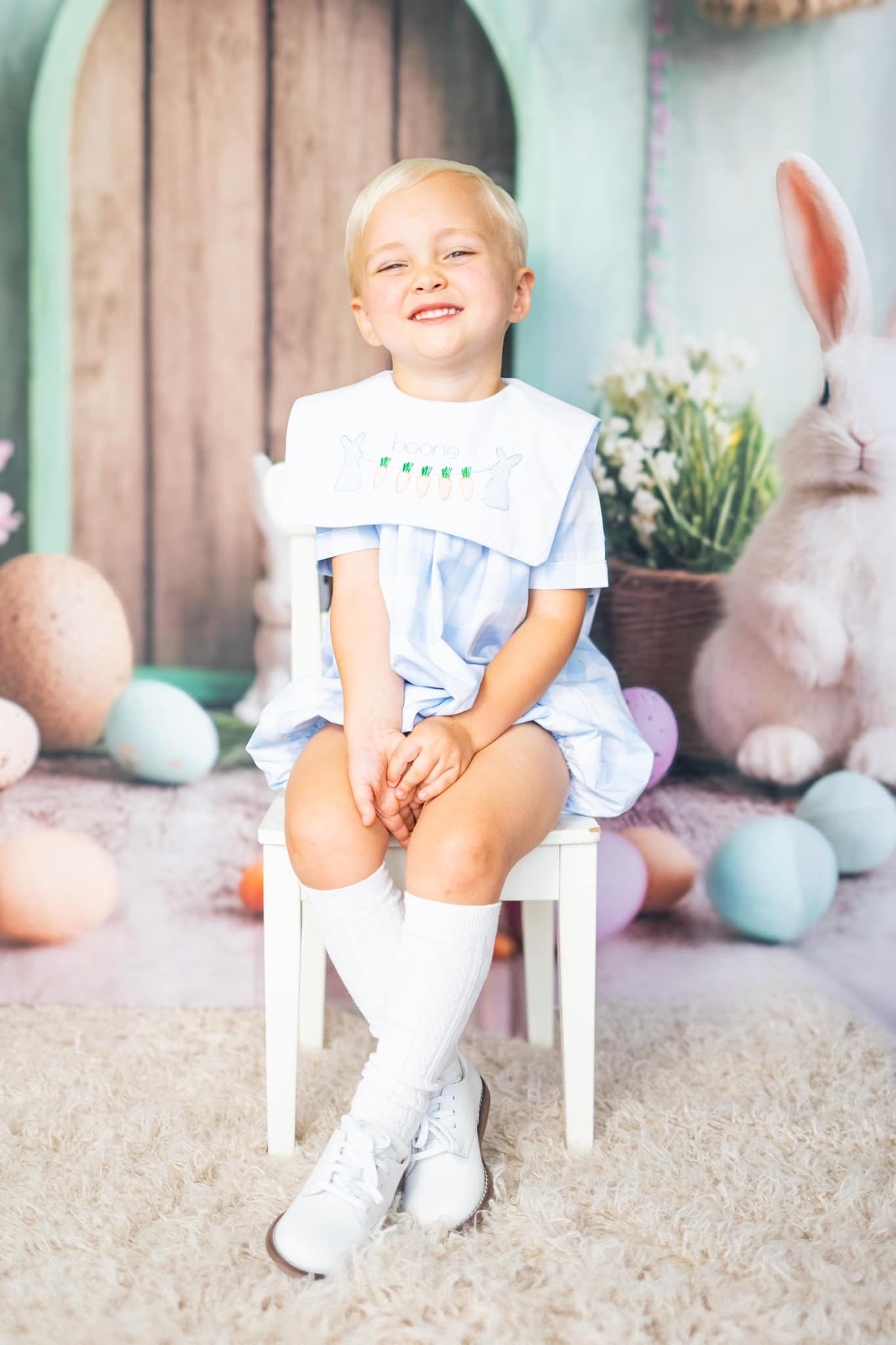 Easter Photo Backdrop Enchanted Green Door Bunny Backdrop CSH2-96