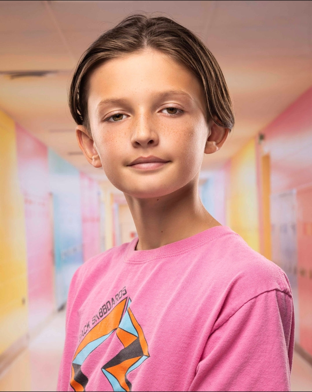 School Hallway Backdrop Colorful Locker Hallway Banners Back To School Photo Backdrop LXX58-143