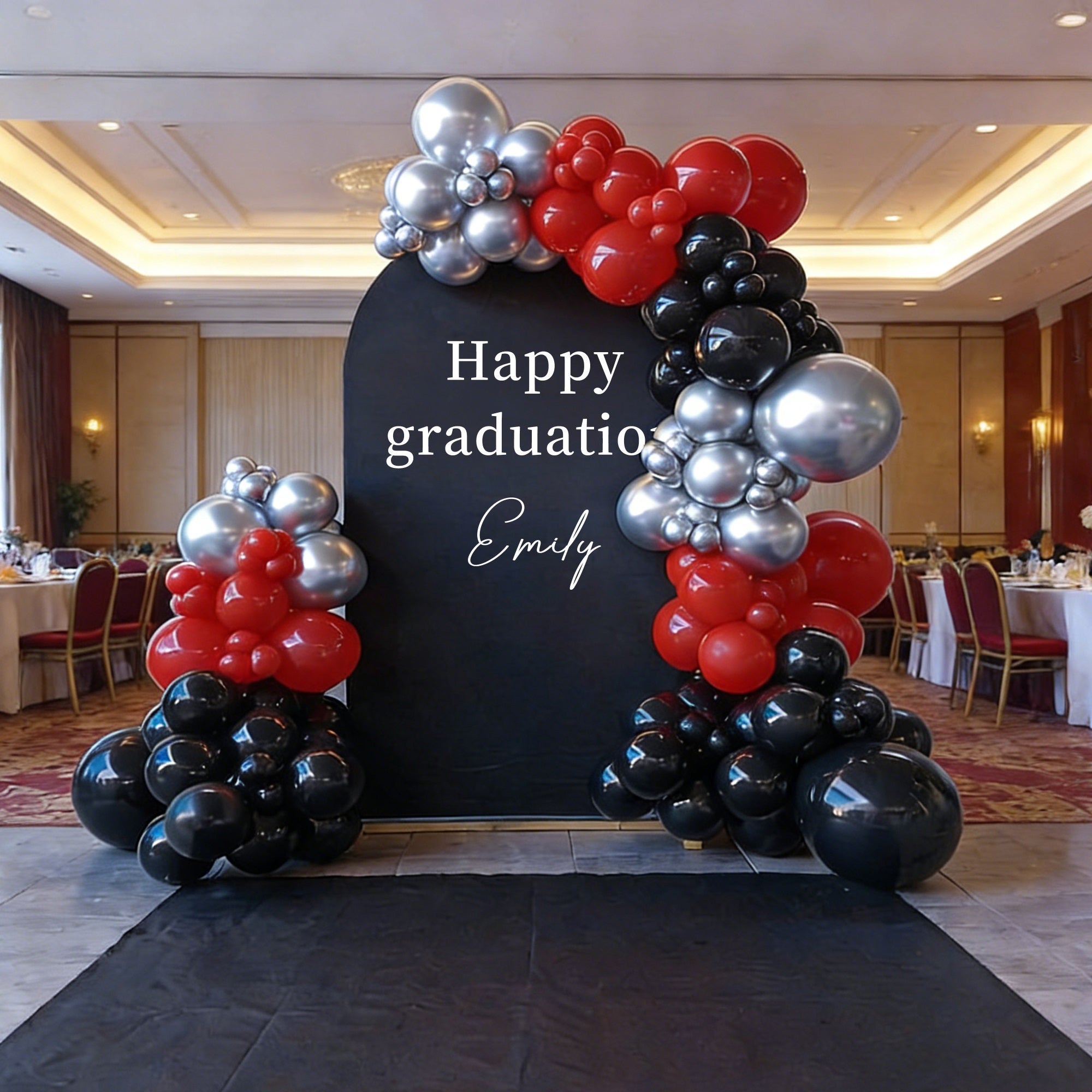 Graduation Party Decorations Backdrop Black Custom Arch Backdrop For Events