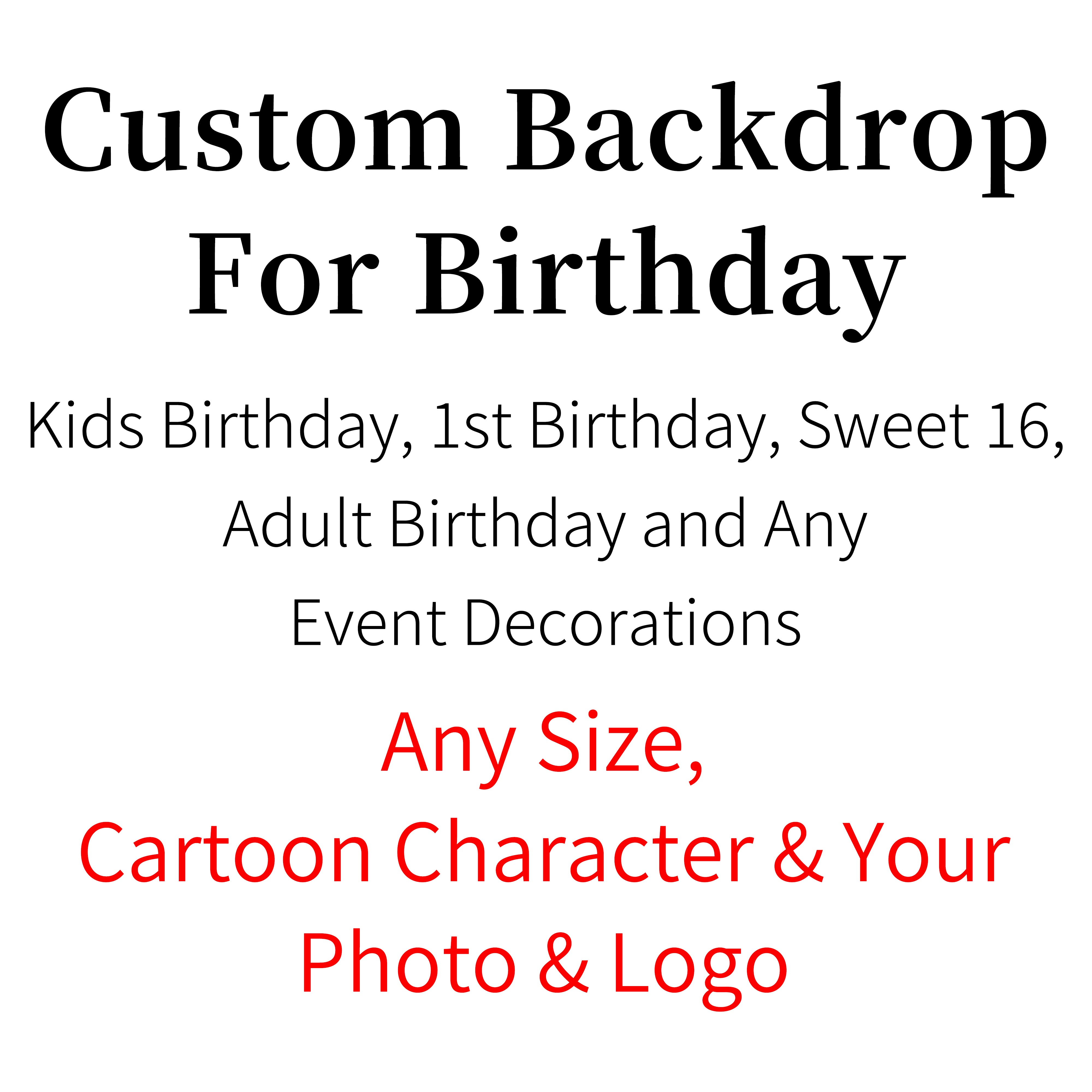Custom Fabric Backdrop for Birthday & Photography & Trade Show & Party Decor Event