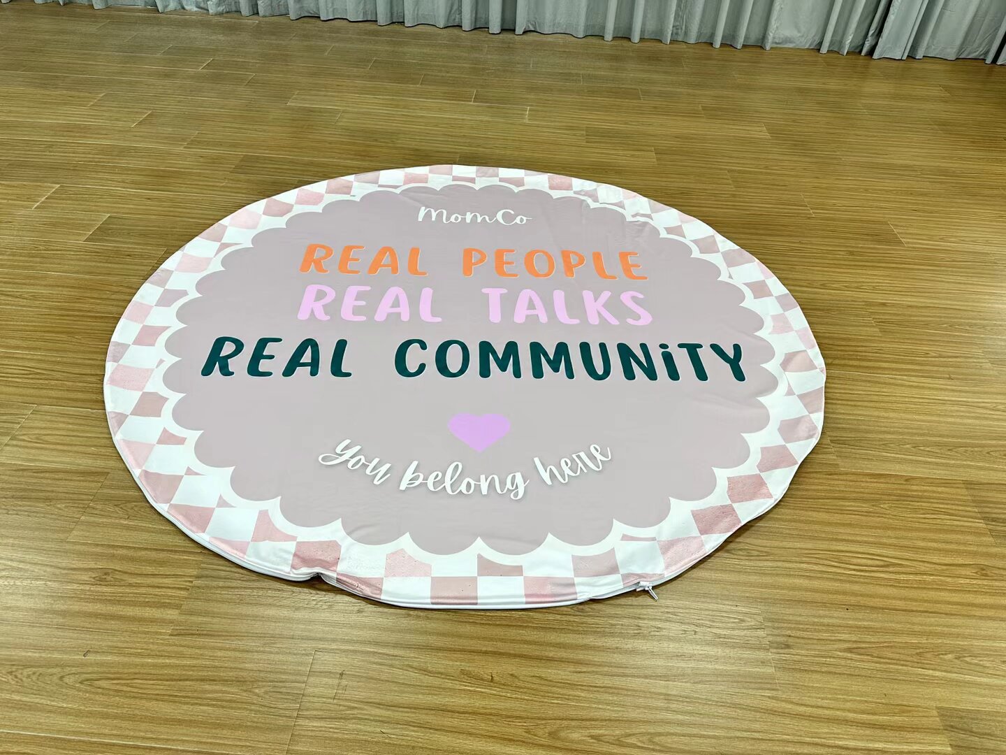 Custom Round Repeating Logo Photography Banner