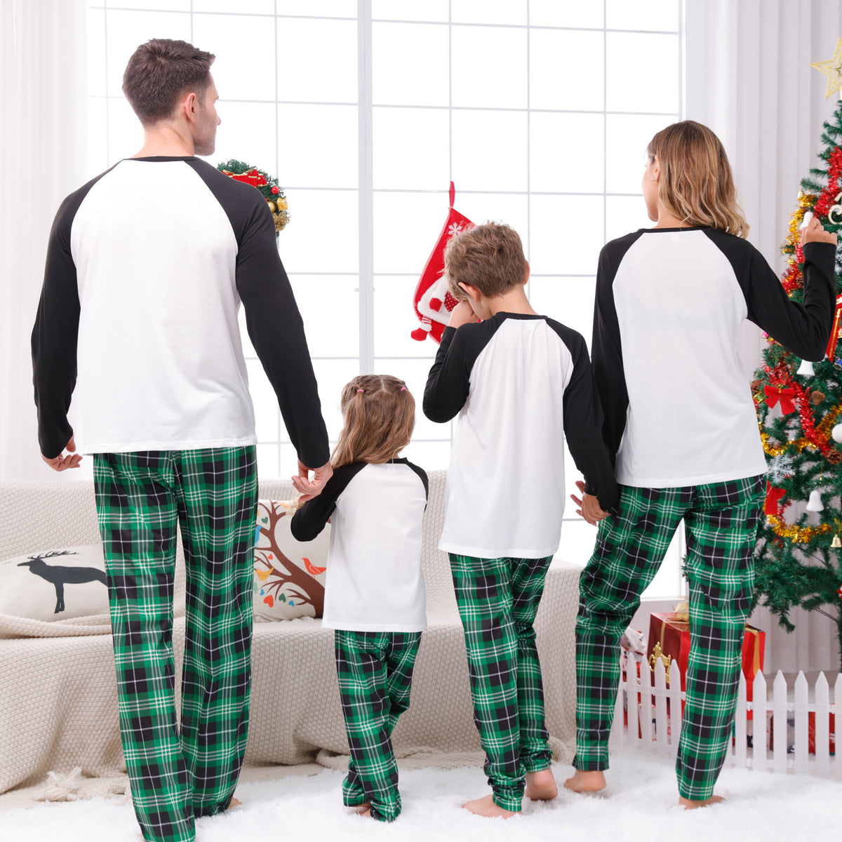 Christmas Morning Pajamas Reindeer Family Festive Typography Christmas Pajama Photoshoot CHP-66