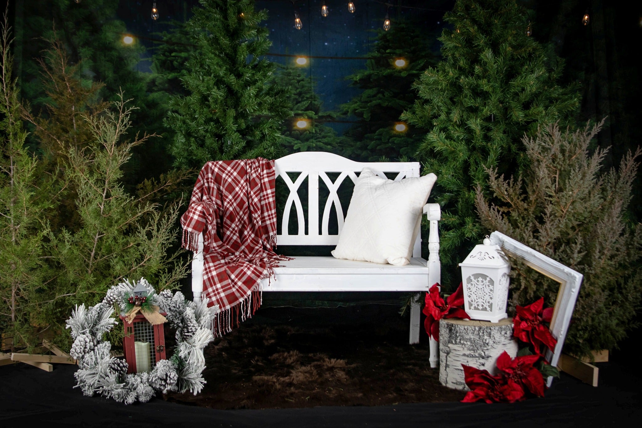 Christmas Tree Farm Eve Photo Backdrop D832