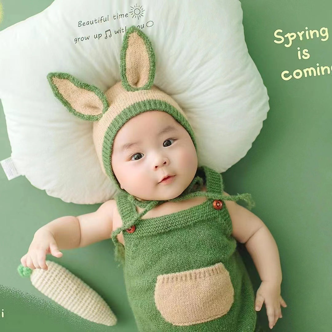 New Born Rabbit Wool Dress Cycle Style In Green Color main image 0