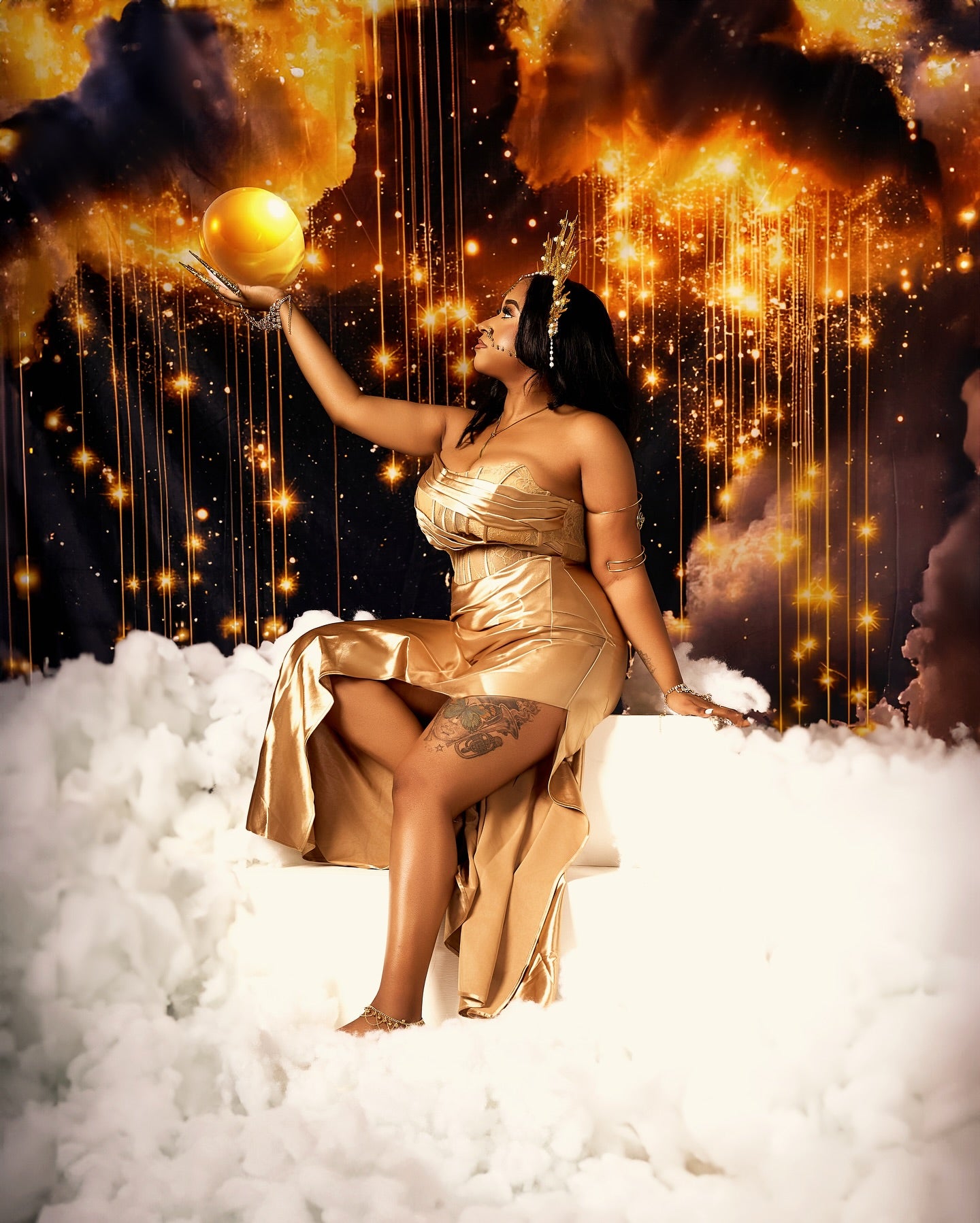 Starry Backdrop Dark Sky Sparkle Cloud Backdrop GQ5-64