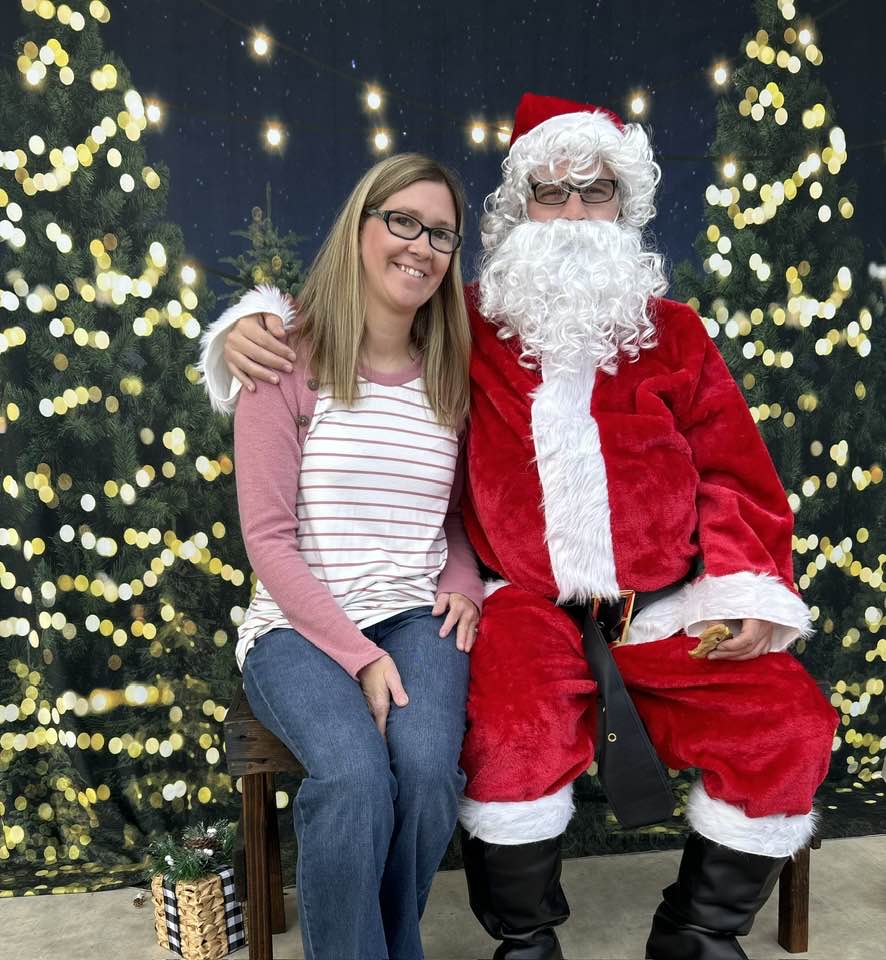 Night Twinkle Christmas Farm Photo Booth Backdrop  D833