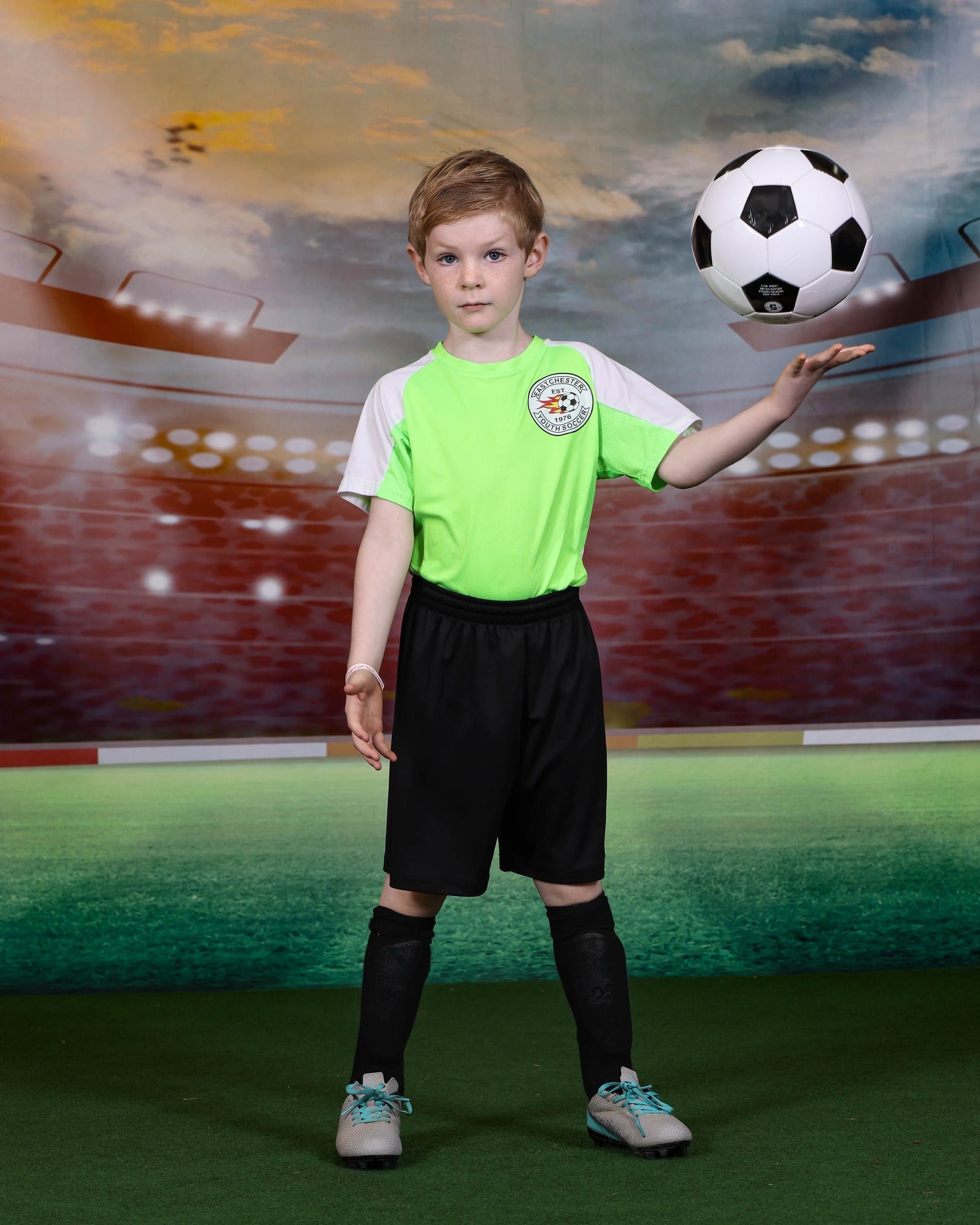 Night Soccer Field Spotlights s Sports Photo  Booth Backdrop M063