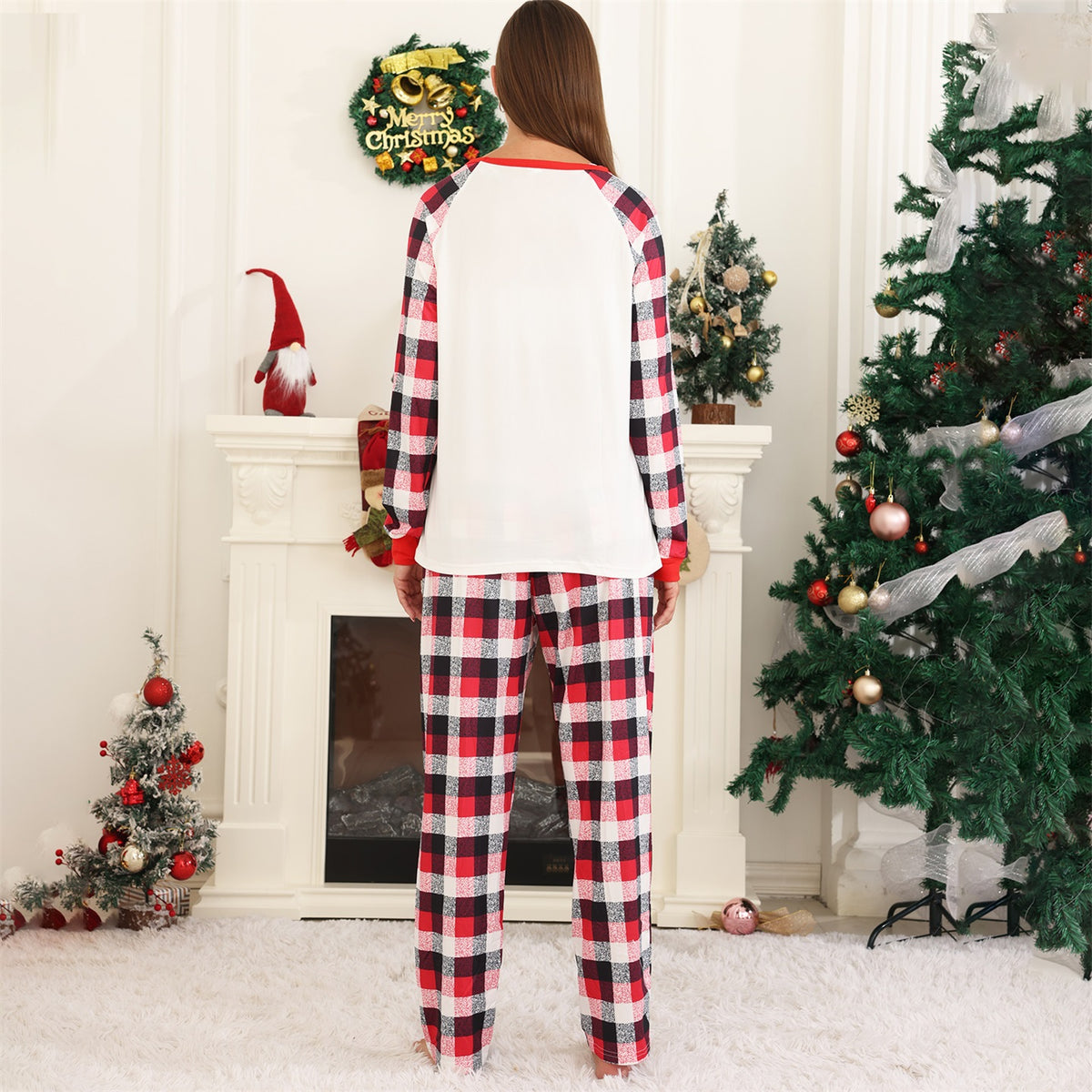 Holiday Pajamas Santa Hat Colorful Typography Family Christmas Pajamas CHP-75