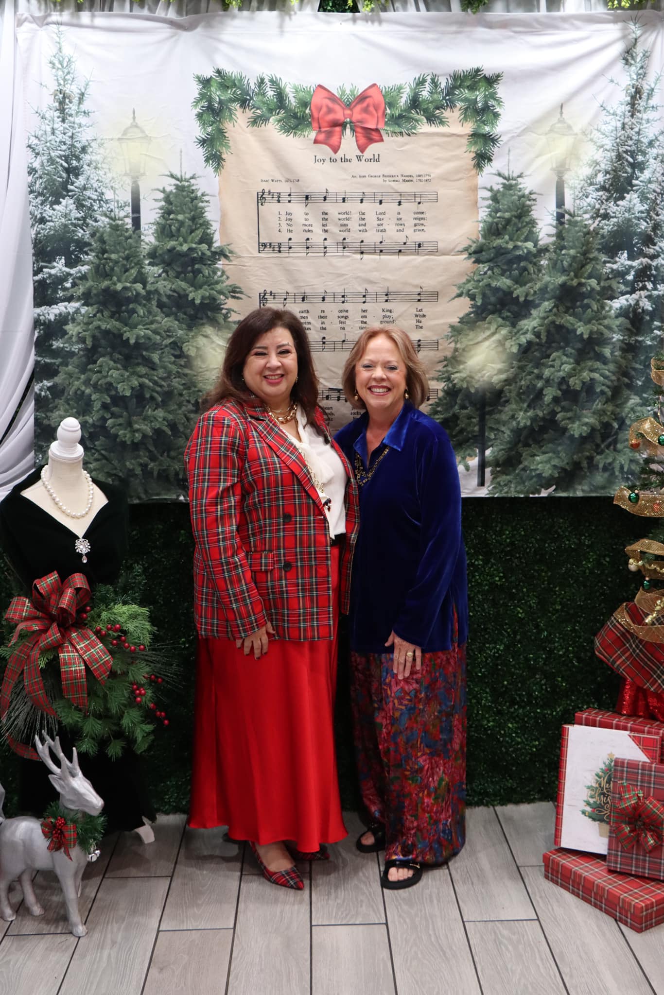 Christmas Carol Xmas Tree Photography Backdrop D926