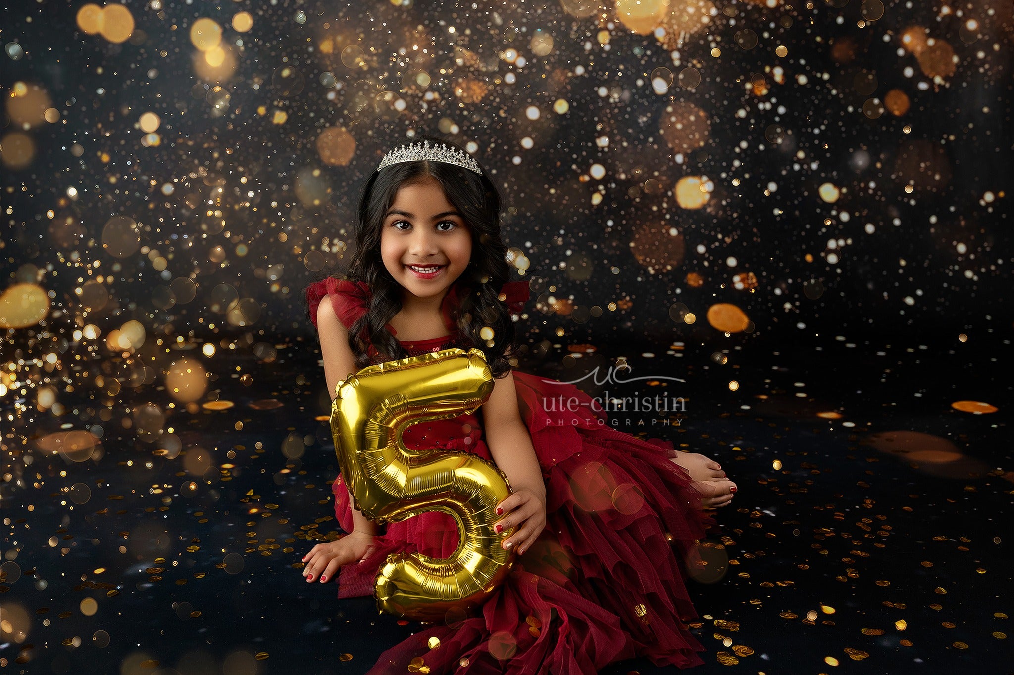 Glitter Bokeh Backdrop Golden Sparkling Glitter Lights Bokeh Backdrop MRR9-54