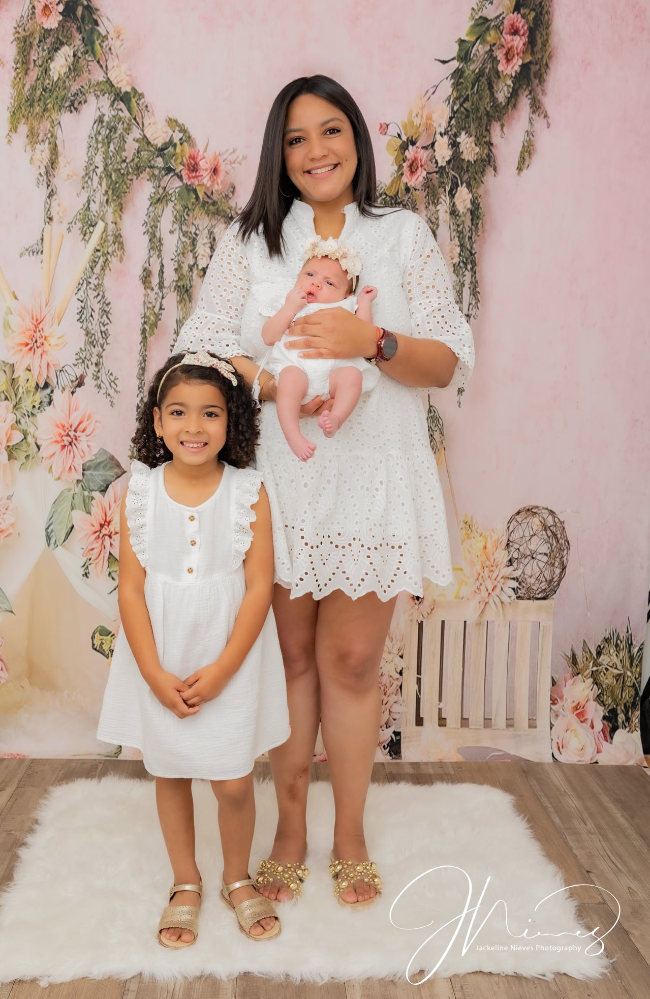 Pink Flower Beautiful Children Backdrops for Photography NB-387