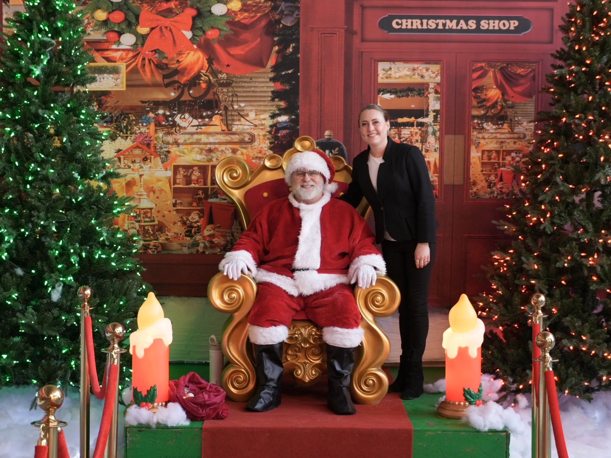 Christmas Shop Nutcracker Red Backdrop for Photography D849