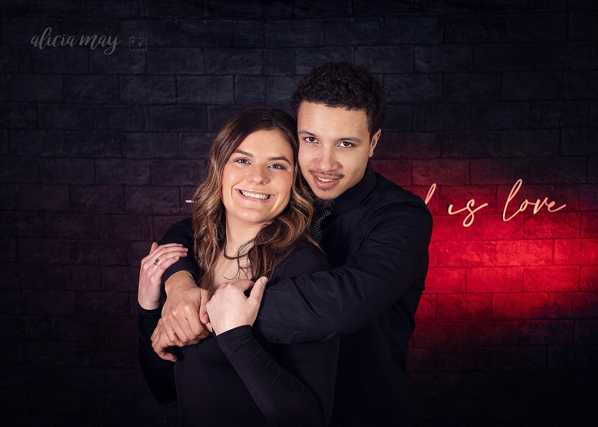 Black Grunge Brick Wall Photography Backdrops J03803
