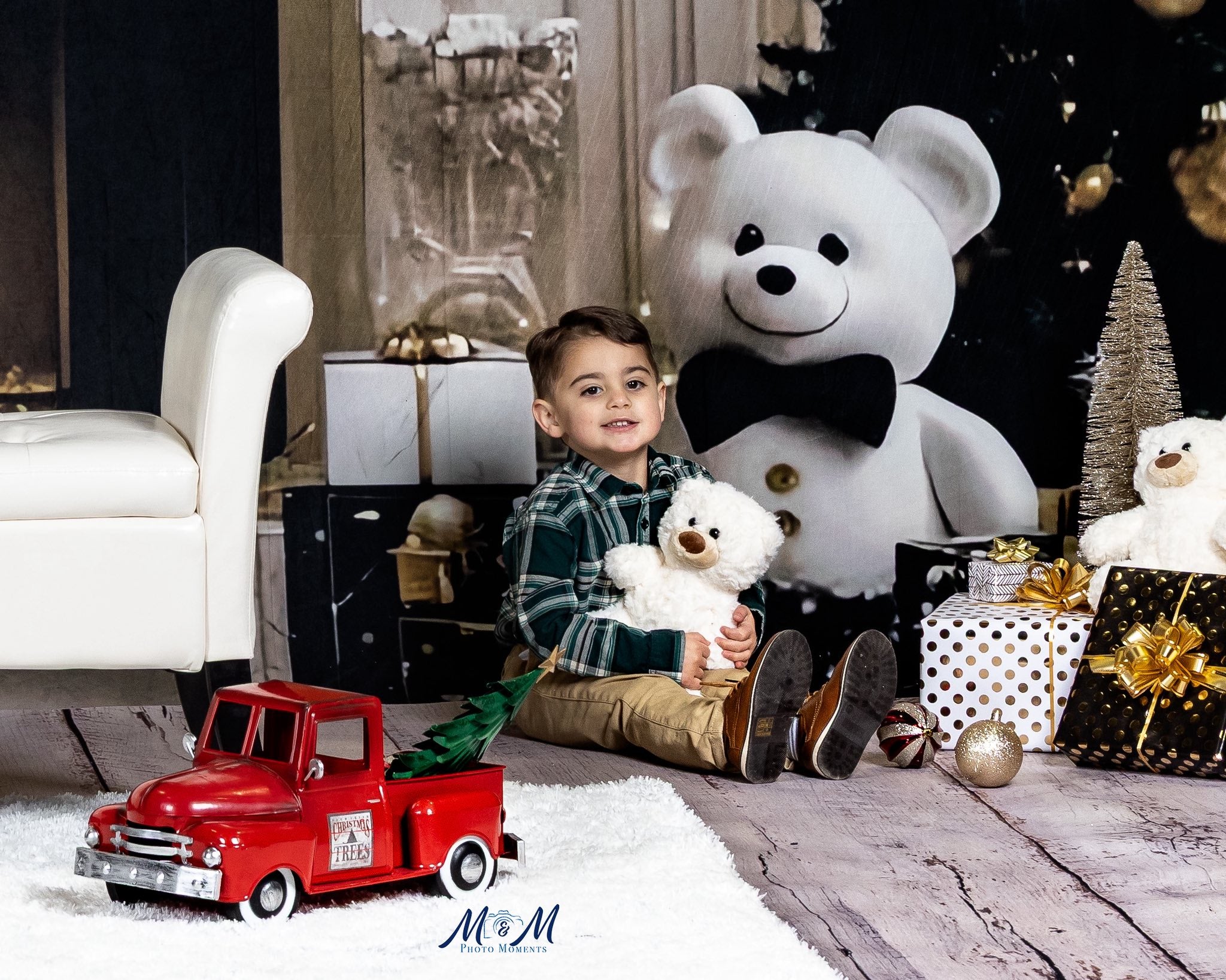 Christmas Backdrop Ideas Cozy Bear Christmas Charm Kids Backdrop CSH5-319