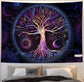 Tree of Life Blacklight Tapestry UV Reactive Room Decoration Wall Hanging