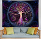 Tree of Life Blacklight Tapestry UV Reactive Room Decoration Wall Hanging