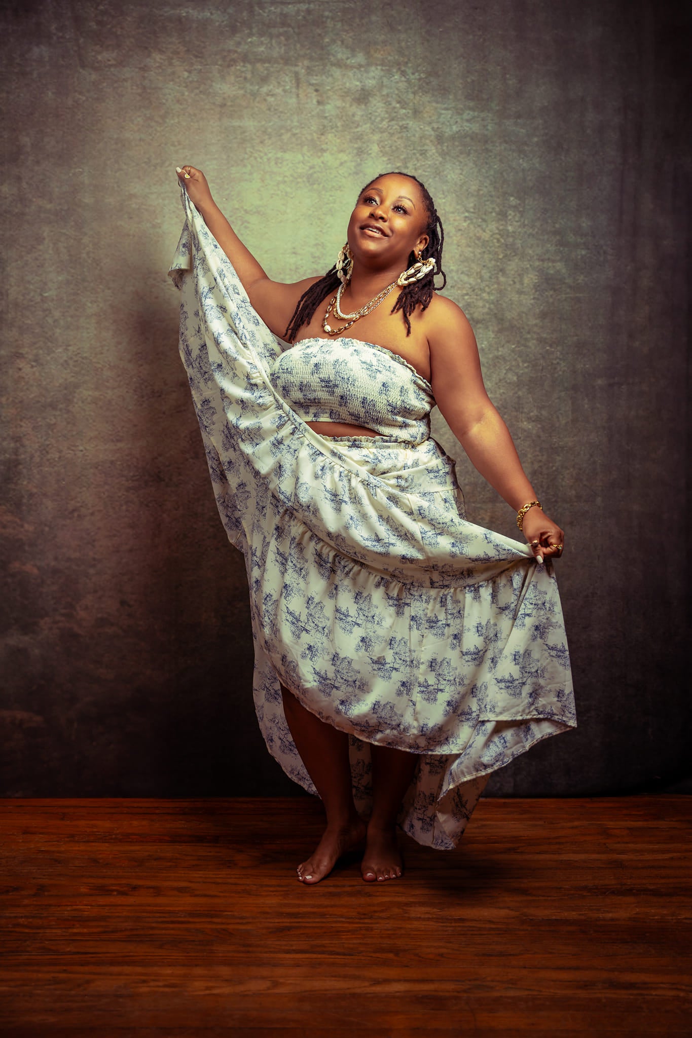 Backdrop Abstract Dark Green Texture Background for Photo Shoot DHP-59