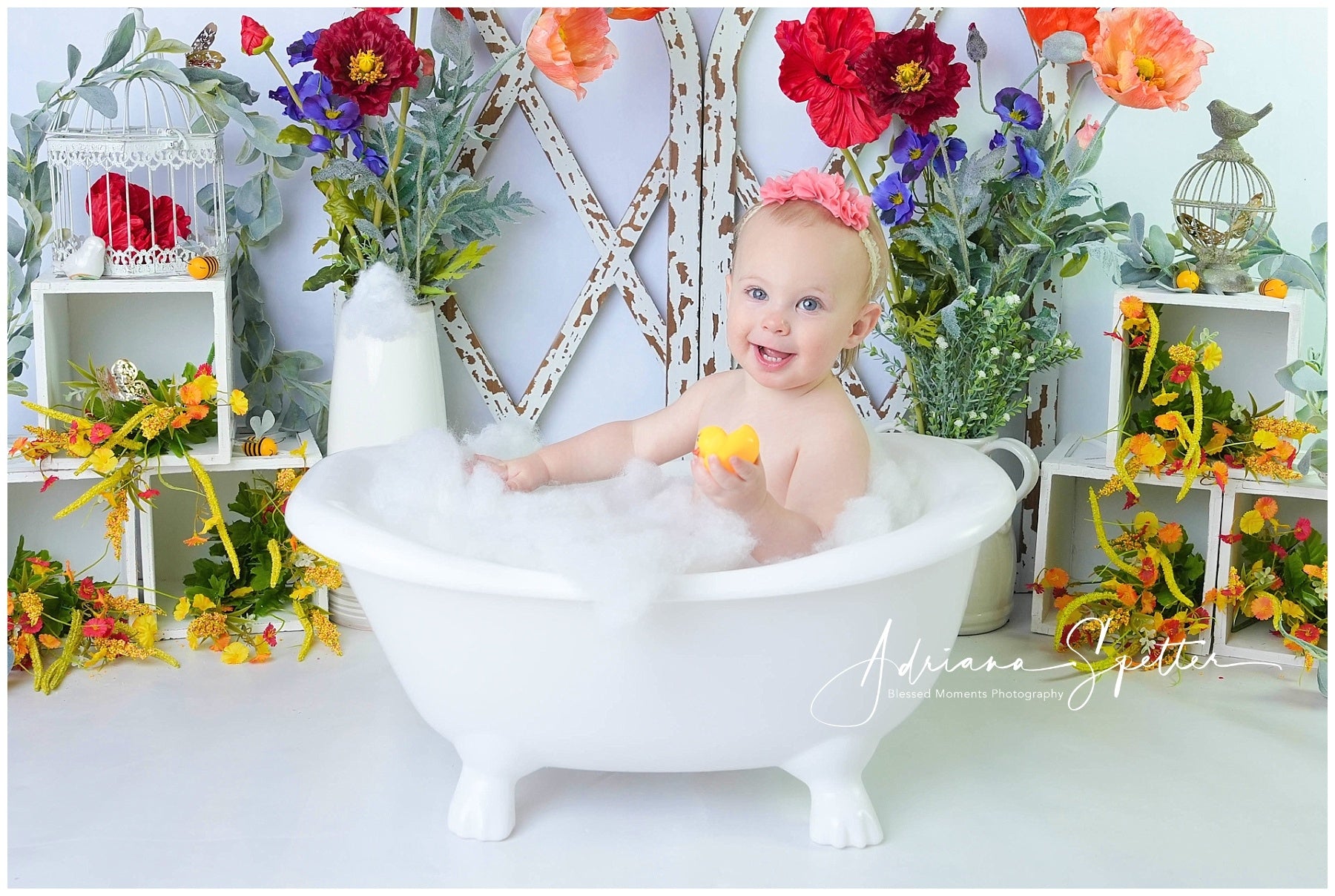 Children Backdrops Floral Arch White Frames Newborn Backdrop MRR10-44