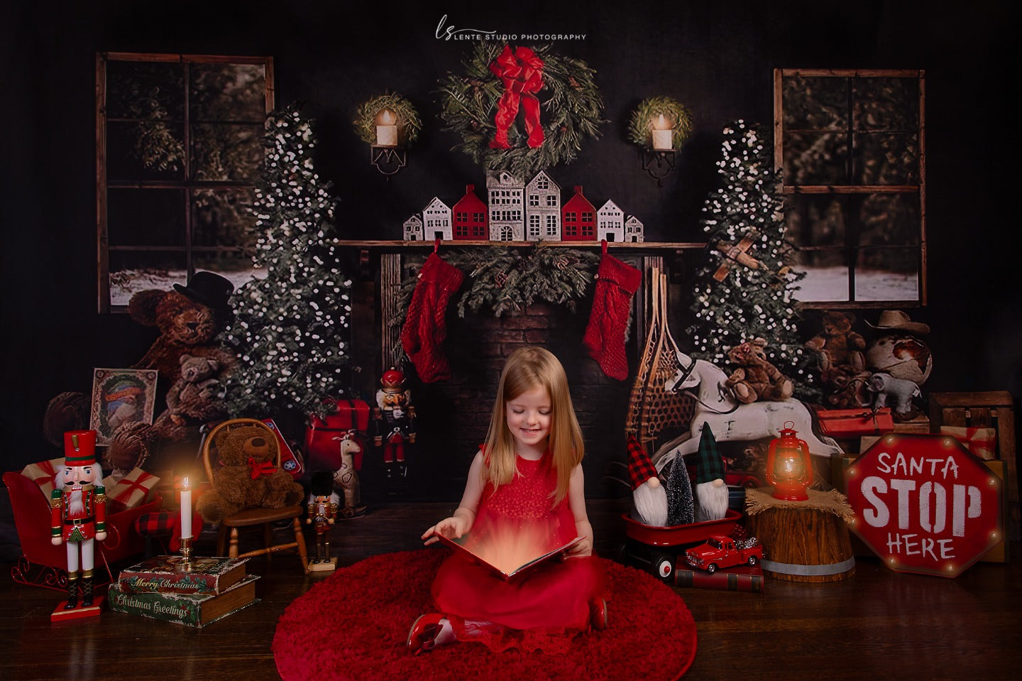 Christmas Trees Room Decoration Backdrop for Photography G-1434