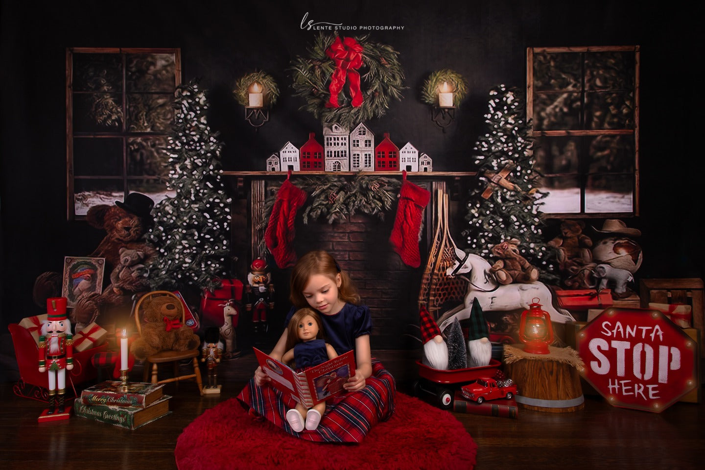 Christmas Trees Room Decoration Backdrop for Photography G-1434