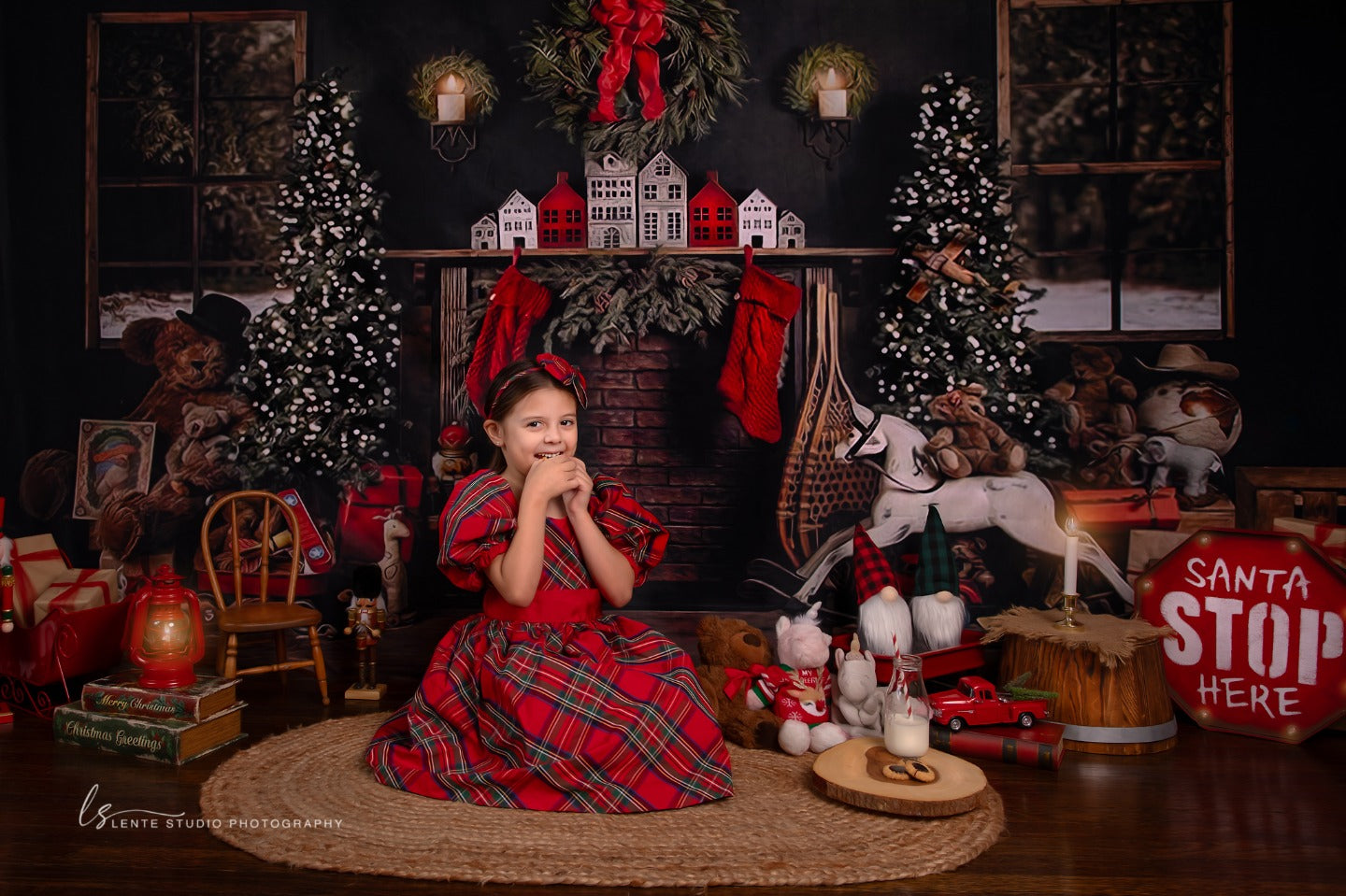 Christmas Trees Room Decoration Backdrop for Photography G-1434