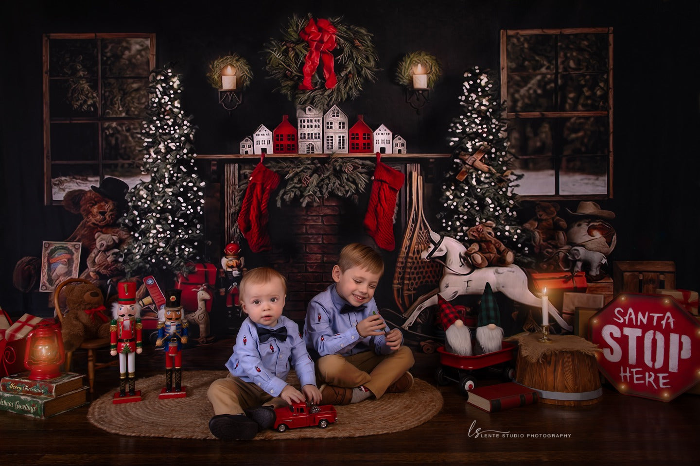 Christmas Trees Room Decoration Backdrop for Photography G-1434