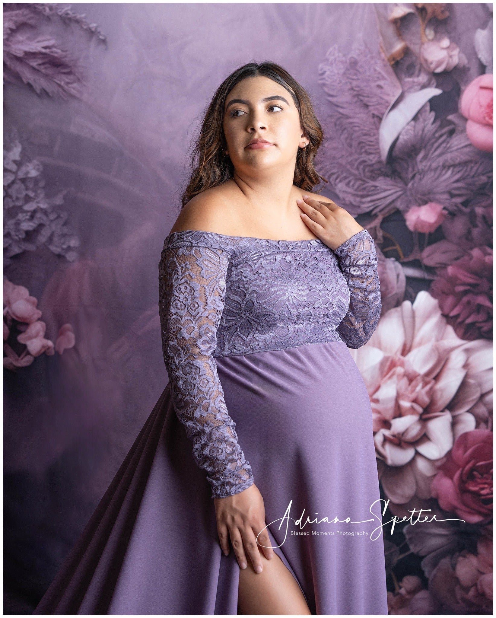 Artistic Backdrops Purple Blossom Bouquet Fine Art Backdrops MRR10-62