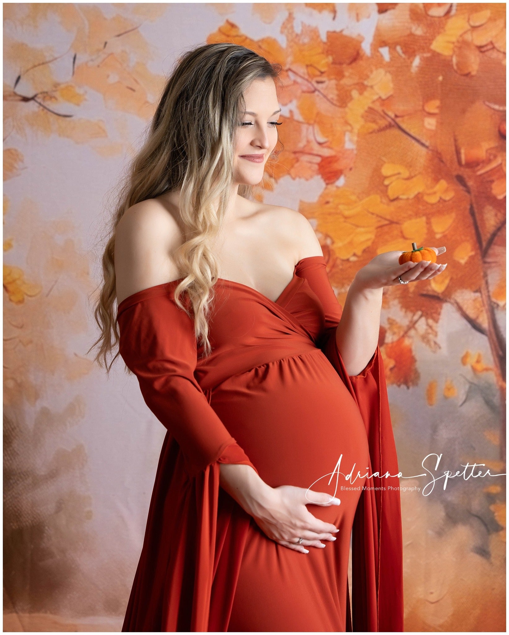 Fall Backdrop Golden Autumn Leaves Autumn Photo Backdrop MRR10-55
