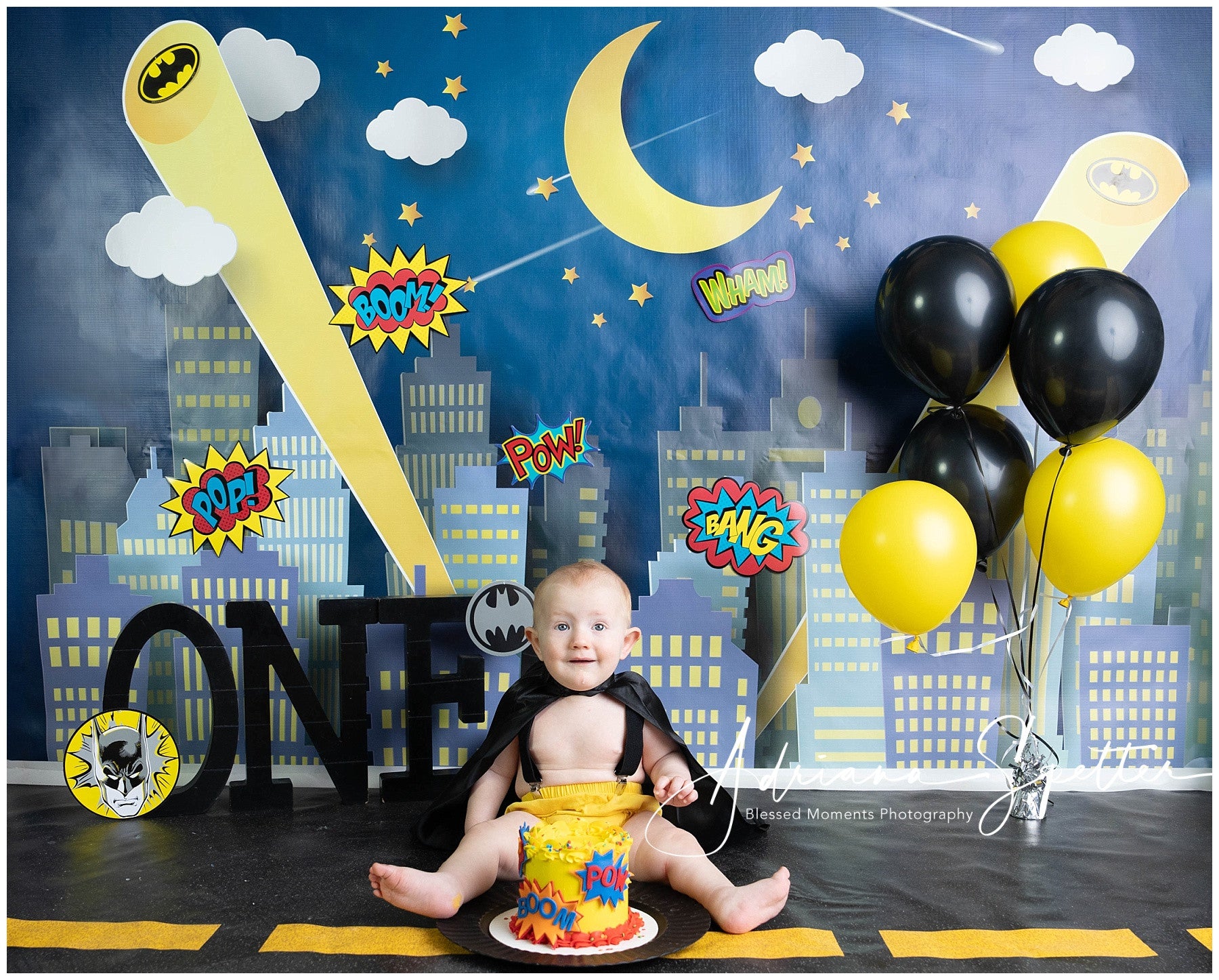 Newborn Photography Backdrops Night City Skyline Moonlight Children Backdrop MRR9-128
